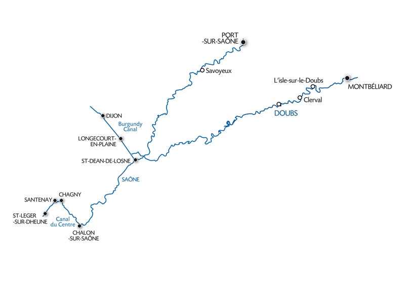 CE Barge cruise map